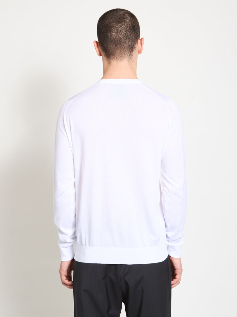 John Smedley White Rowland Jumper