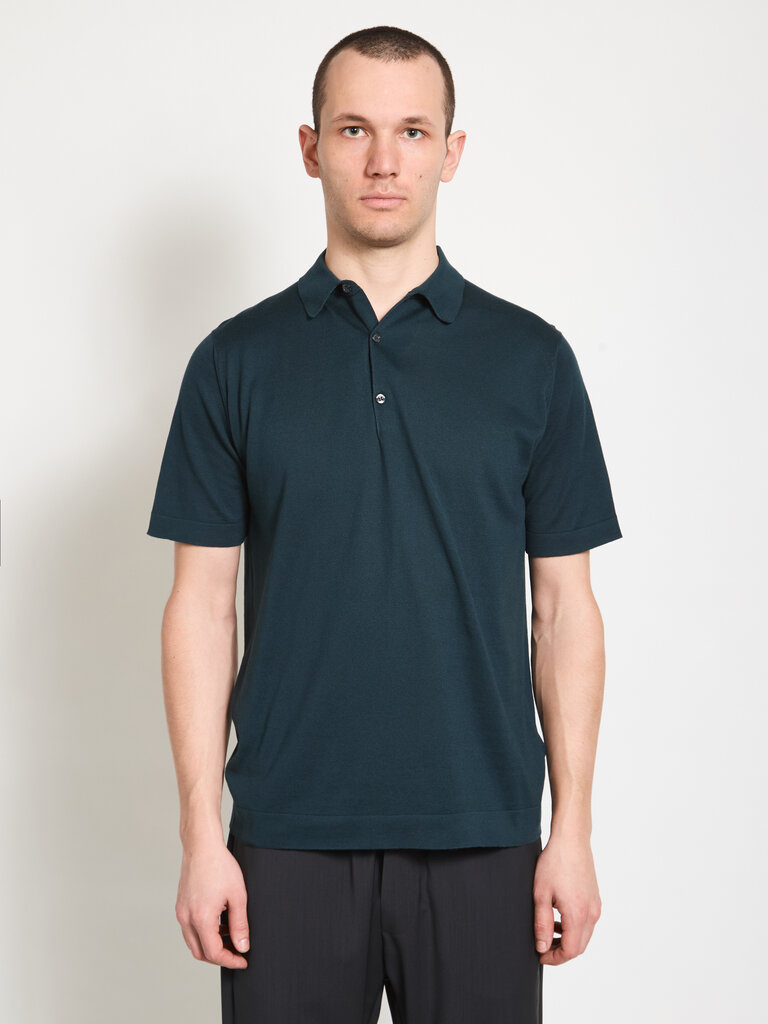 John Smedley Polo Mycroft Vert Forêt
