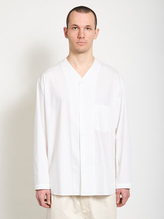 Lemaire Chemise V Neck Blanc Cassé