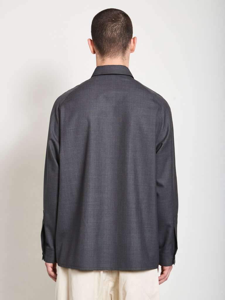 Lemaire Grey Light Tailored Overshirt