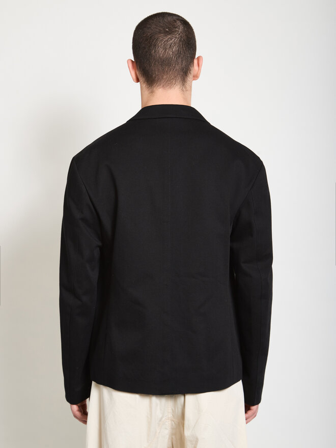 Lemaire: Black Tailored Workwear Jacket | Men's Designer Lemaire: Black Tailored Workwear Jacket | Men's Designer