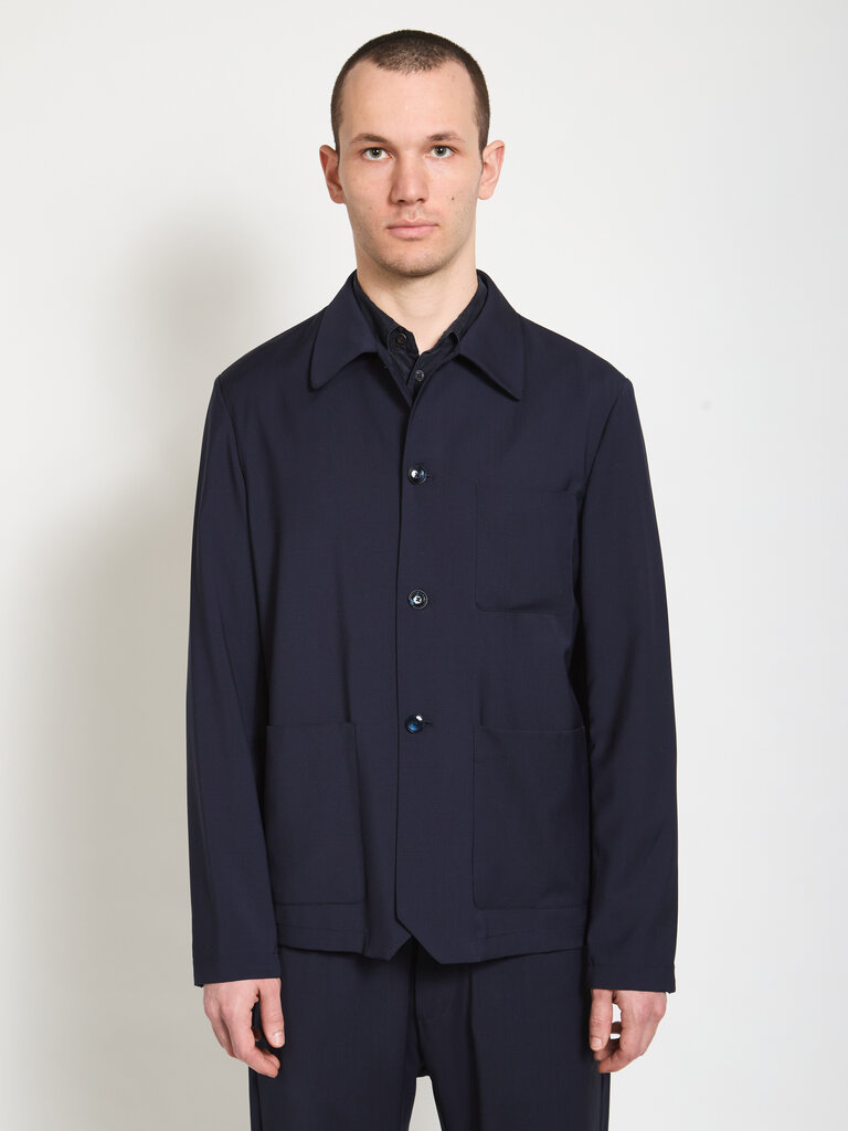 Barena Navy Visal Overshirt