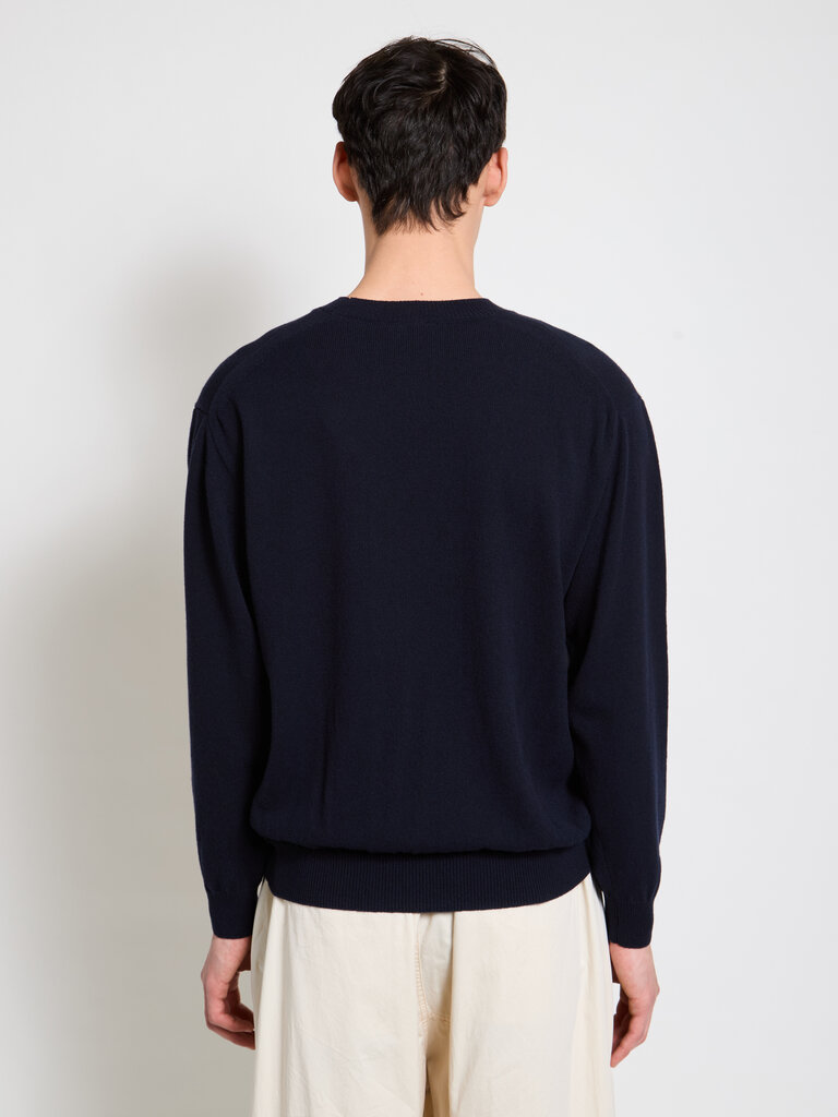 Batoner Navy Reverse Cash Sweater