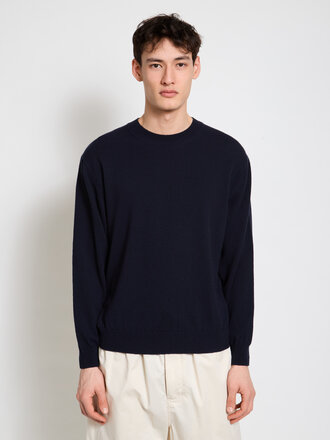 Batoner Navy Reverse Cash Sweater