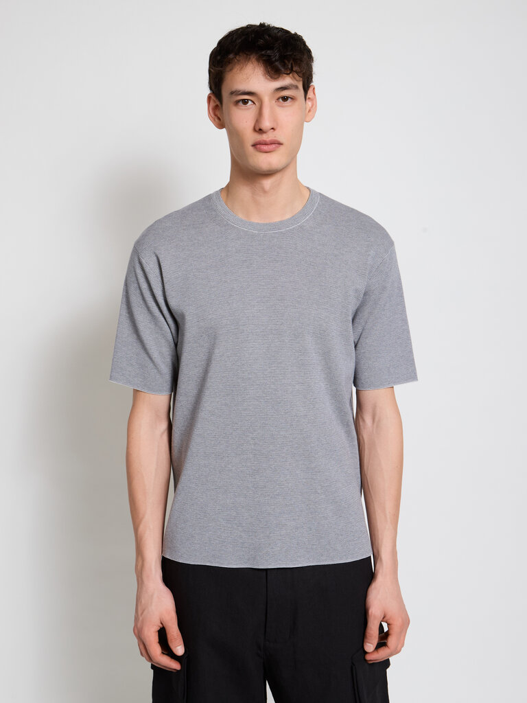 Batoner Pale Grey x Charcoal 32G Smooth T-Shirt