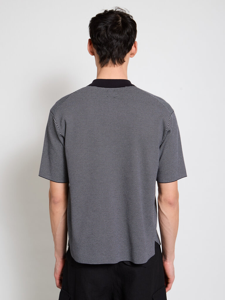 Batoner Polo 32G Smooth Noir & Blanc