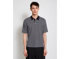 Batoner: Black & White 32G Smooth Polo Shirt | Men's Designer