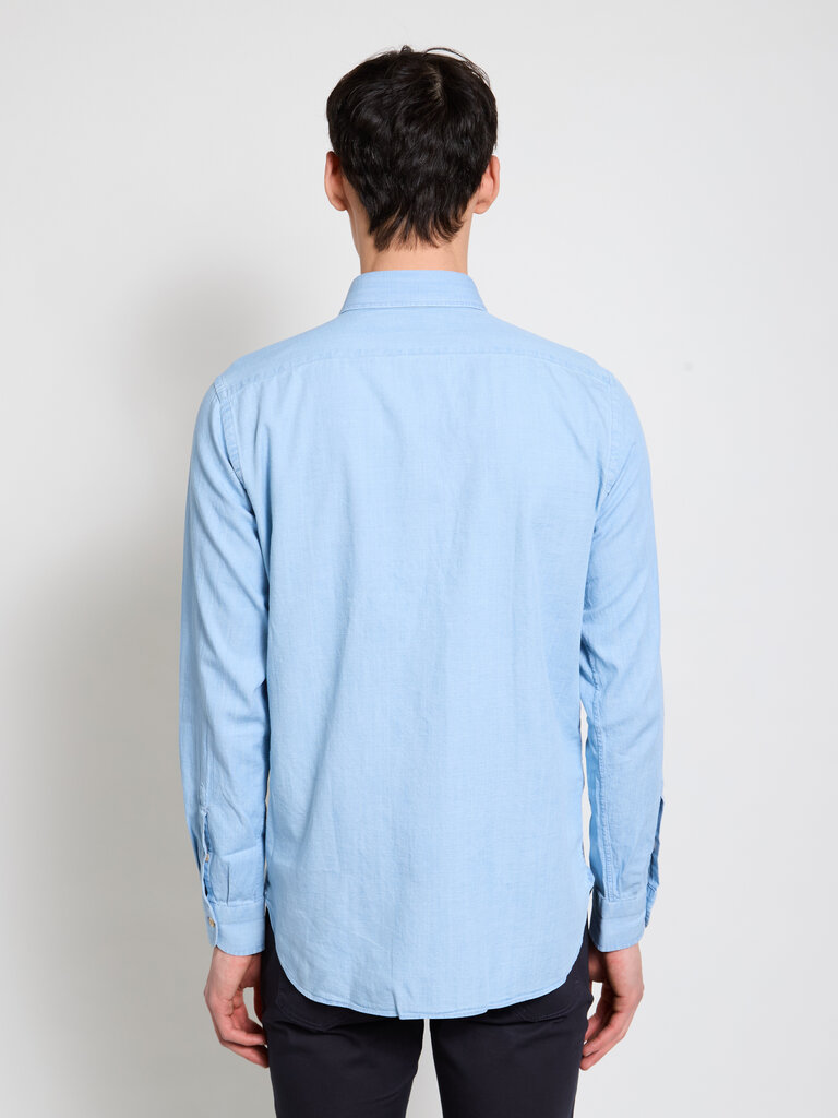 Boglioli Chemise Chambray Bleu Pâle