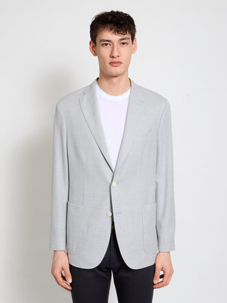 Boglioli Grey Light Wool Honeycomb Jacket