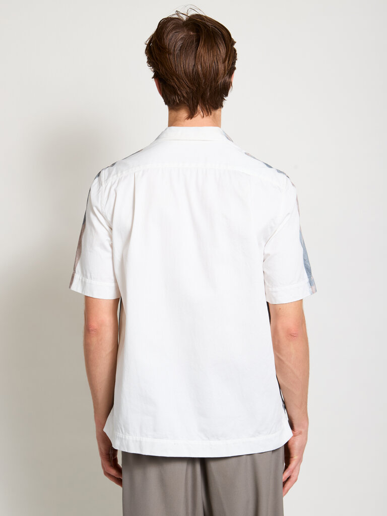Dries Van Noten Pink and Grey Cameron Hand Printed Shirt Dessin C