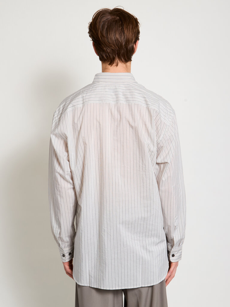 Dries Van Noten Chemise Croom Gris Pâle