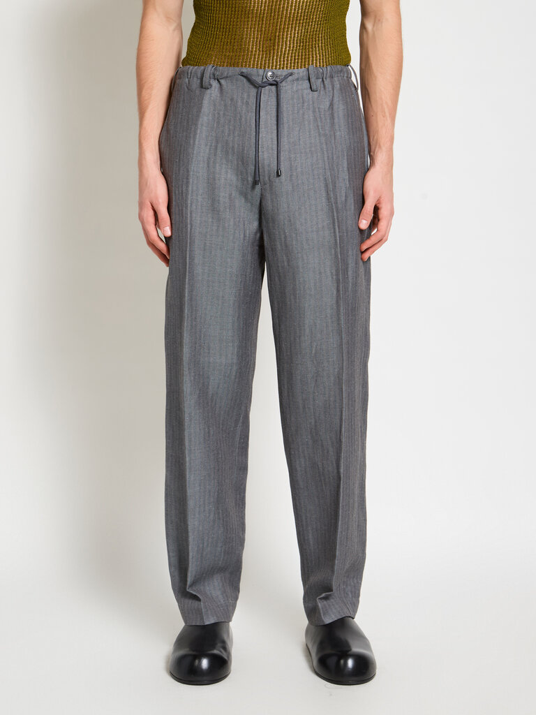 Dries Van Noten Pantalon Penny Long Gris