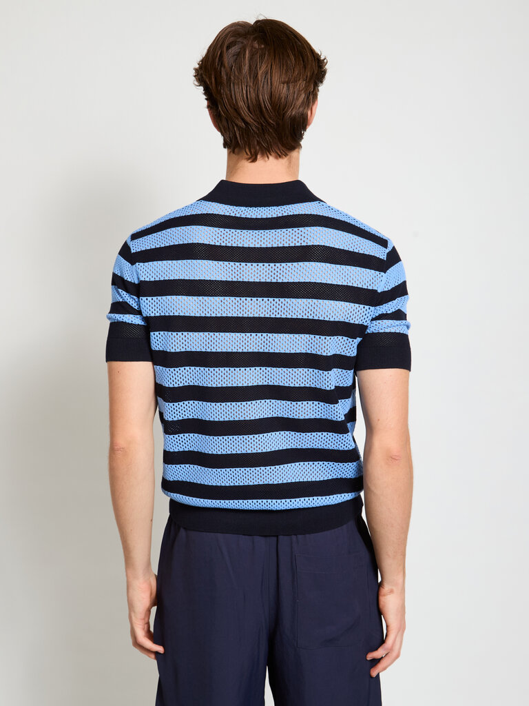 Dries Van Noten Polo Mercy Stripe Marine
