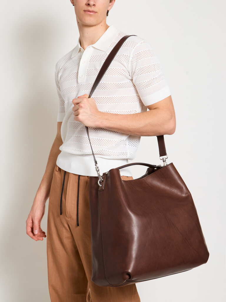 Dries Van Noten Sac BM251-GRIP225-197 Brun Foncé