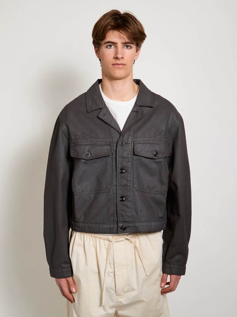 Lemaire Veste Trucker Chocolat Noir