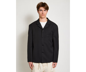 Lemaire: Black Tailored Shirt Jacket | Men's Designer Clothes