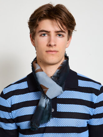 Dries Van Noten Steel Blue FELIS 251 Scarf