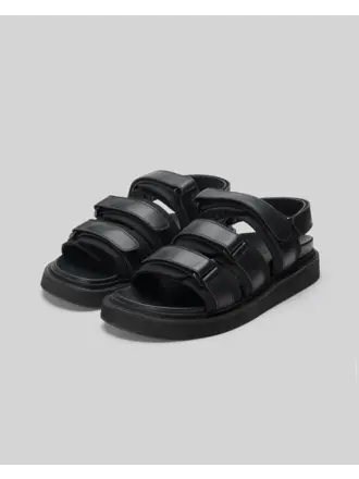 Yohji Yamamoto Black Footbed Sandals Yohji Yamamoto Black Footbed Sandals