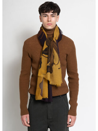 Dries Van Noten Foulard Floom Ocre Dries Van Noten Foulard Floom Ocre