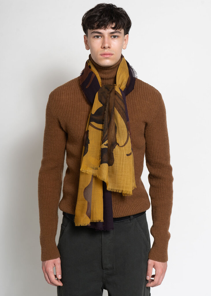 Dries Van Noten Foulard Floom Ocre