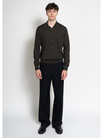 Dries Van Noten Dark Khaki Muano Polo