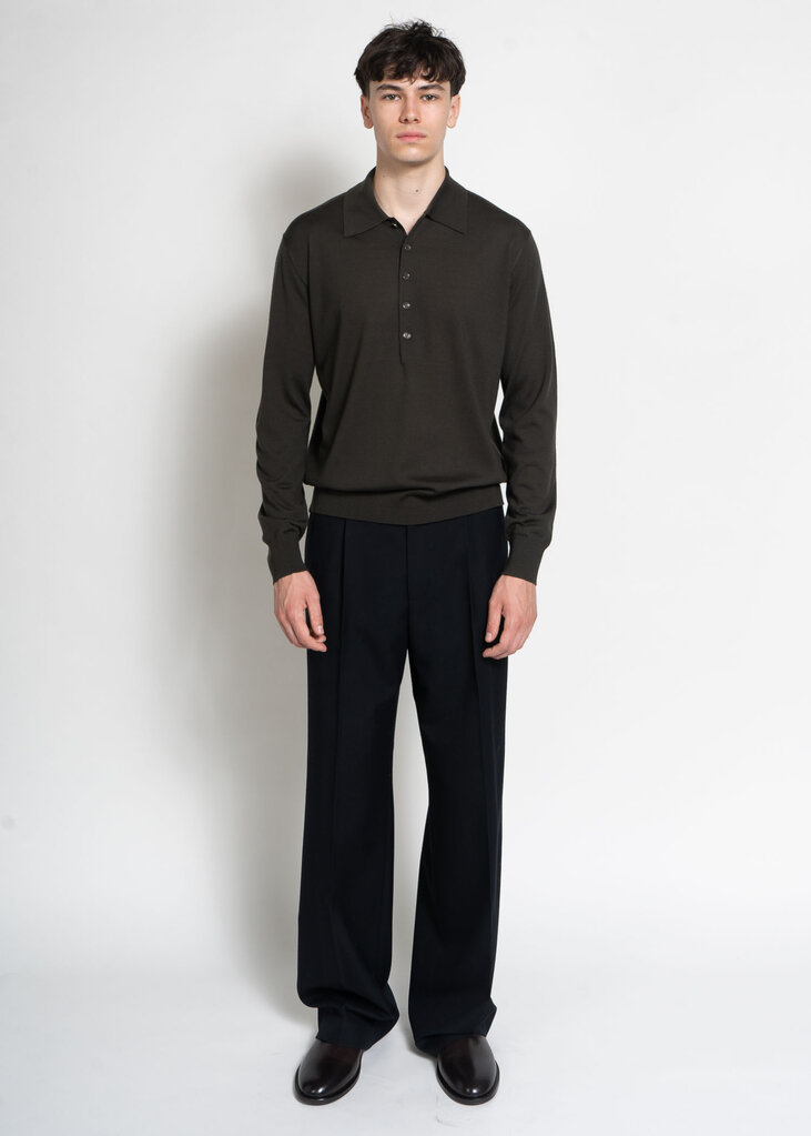 Dries Van Noten Polo Muano Kaki Foncé
