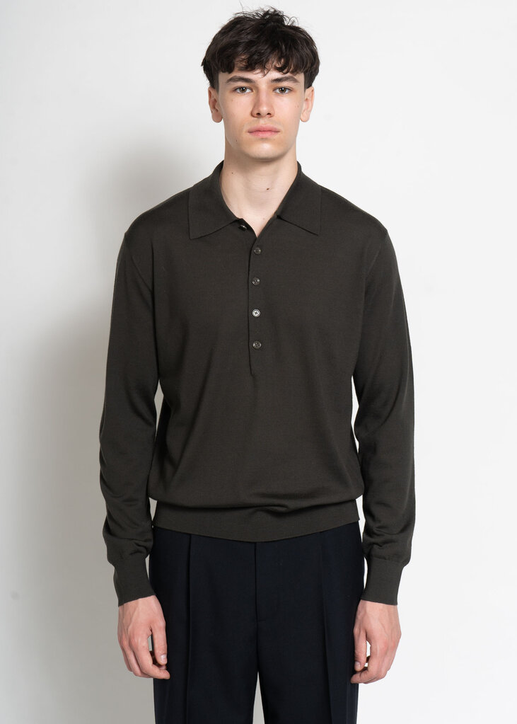 Dries Van Noten Polo Muano Kaki Foncé