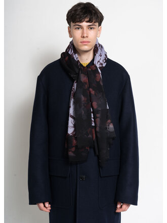 Dries Van Noten Lilac Foliage Scarf