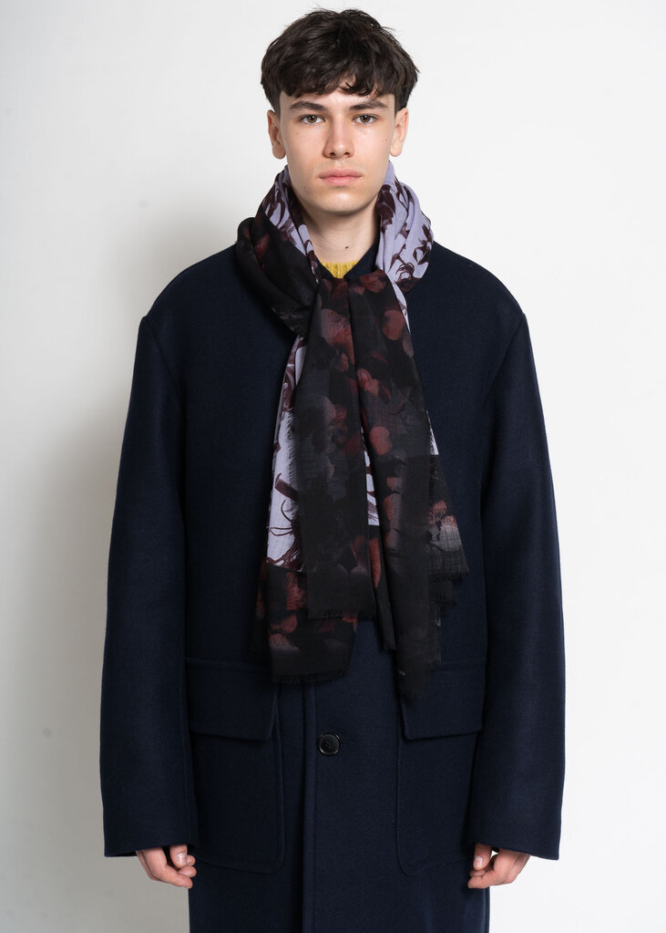 Dries Van Noten Foulard Foliage Lilas