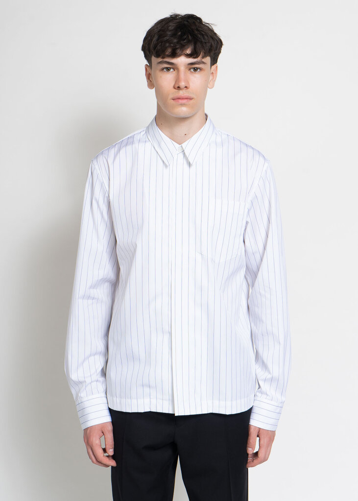 Dries Van Noten Navy Corran Shirt