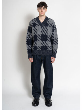 Dries Van Noten Chandail Macao Marine Dries Van Noten Chandail Macao Marine