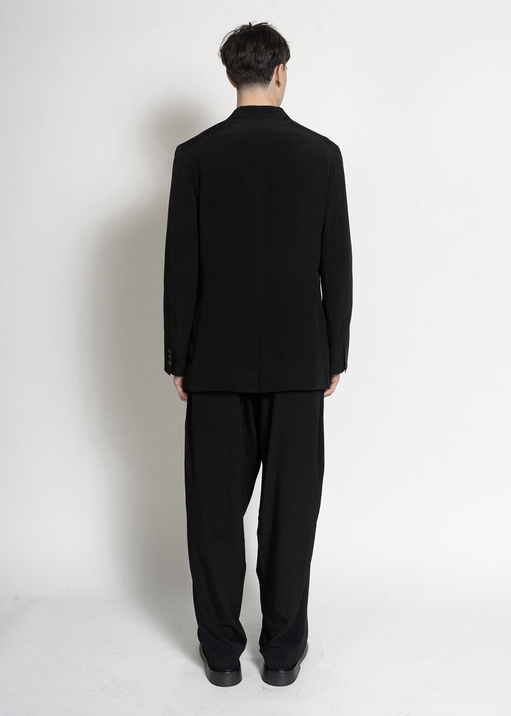 Yohji Yamamoto Veste 3 Button With Flap Noir
