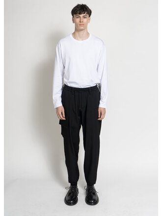 Yohji Yamamoto Black Rib Flap Pants Yohji Yamamoto Black Rib Flap Pants