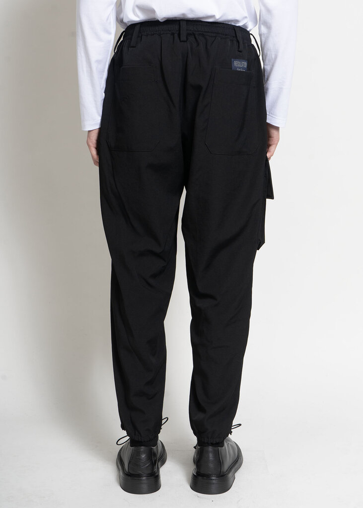 Yohji Yamamoto Pantalon Rib Flap Noir