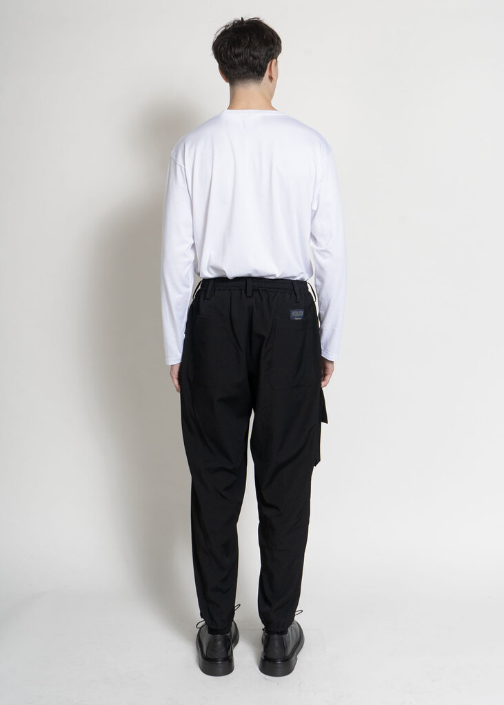 Yohji Yamamoto Pantalon Rib Flap Noir