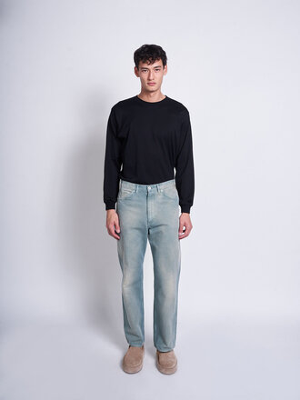 Auralee Ash Green Organic Cotton Duck Pants