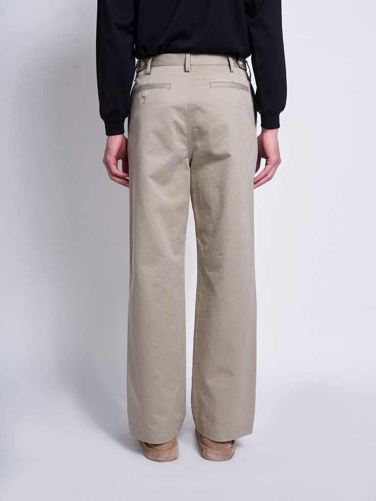 Auralee Light Khaki Washed Finx Chino Pants