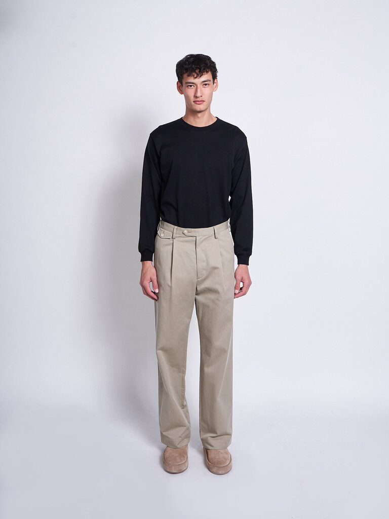 Auralee Light Khaki Washed Finx Chino Pants