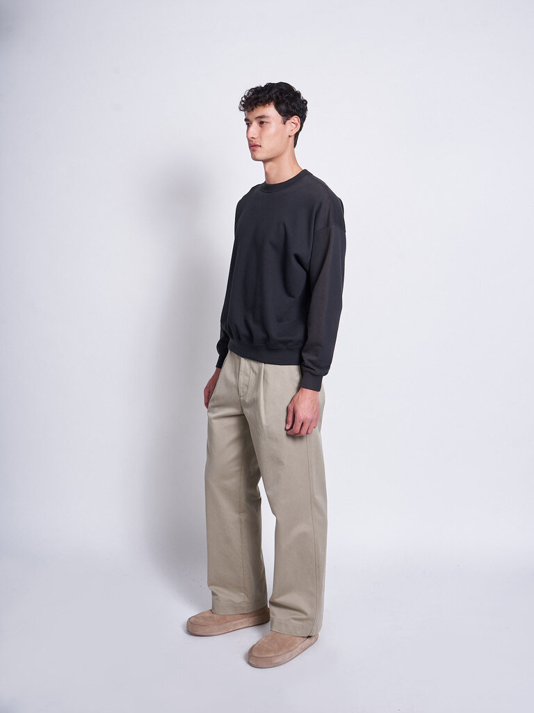 Auralee Black Pima Light Sweat