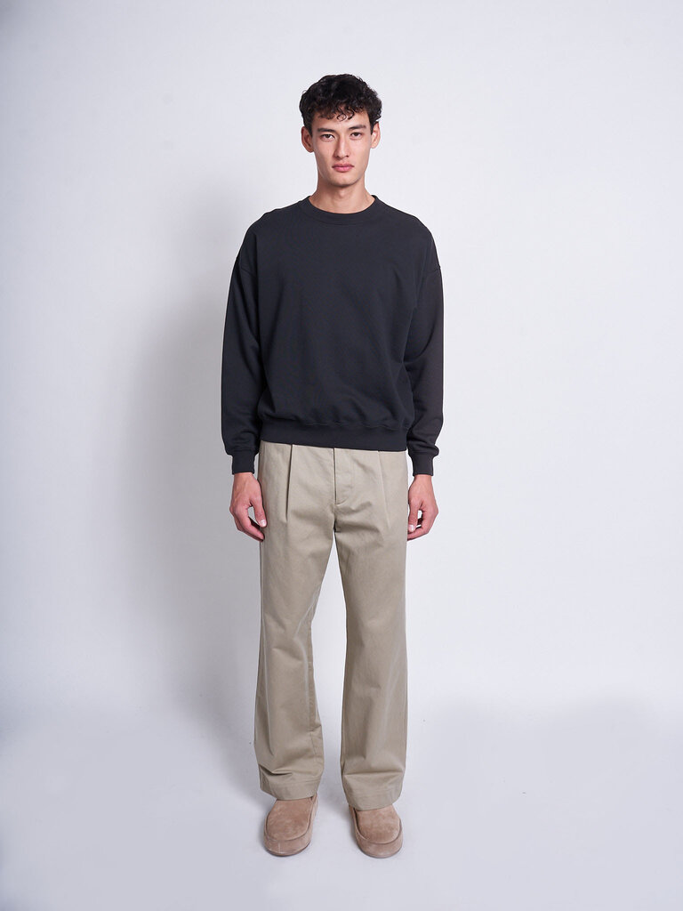 Auralee Black Pima Light Sweat