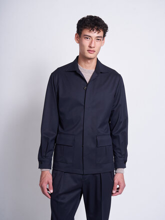 Boglioli Navy Safari Overshirt