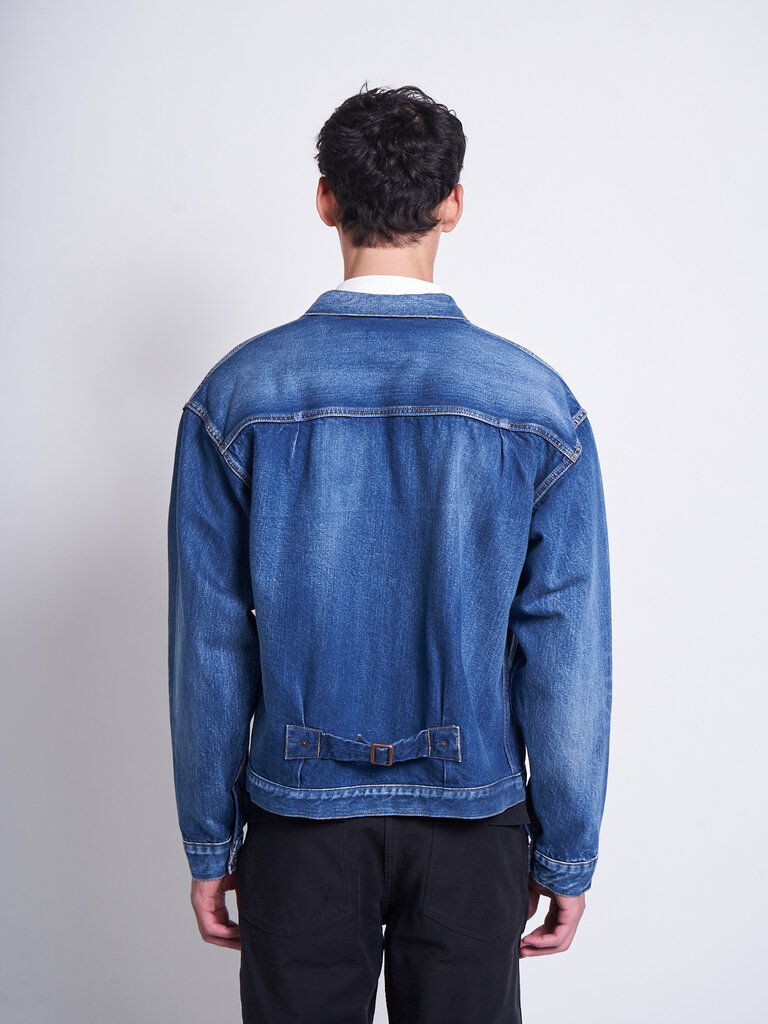 CIOTA Veste Single Pckt Denim Bleu Fonçé Moyen