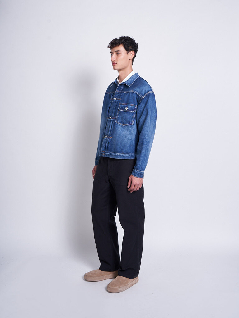 CIOTA Veste Single Pckt Denim Bleu Fonçé Moyen