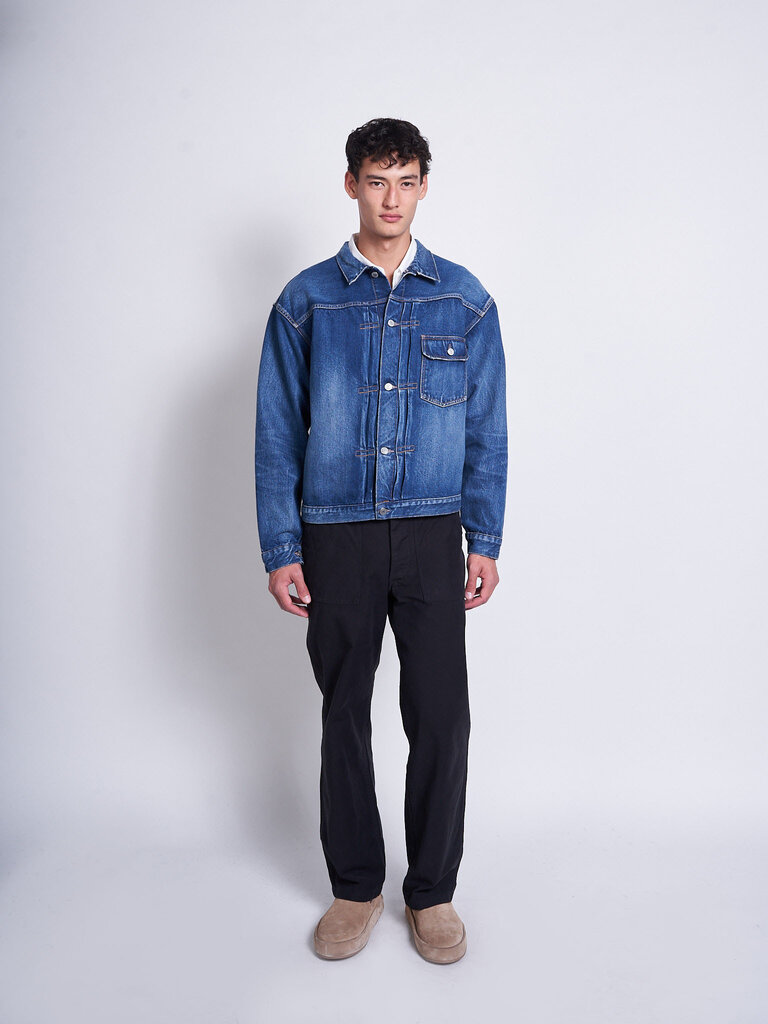 CIOTA Veste Single Pckt Denim Bleu Fonçé Moyen
