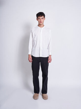 CIOTA Off White Band Collar Shirt