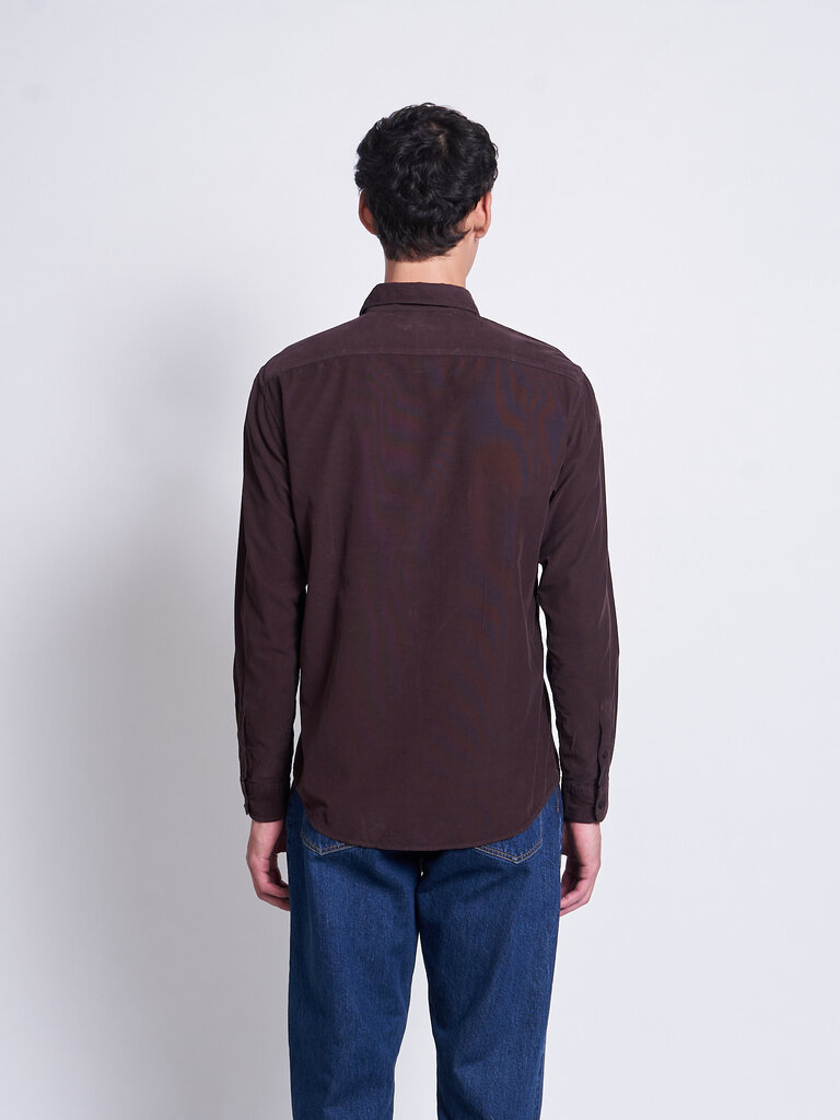 Sunspel Truffle Fine Cord Shirt
