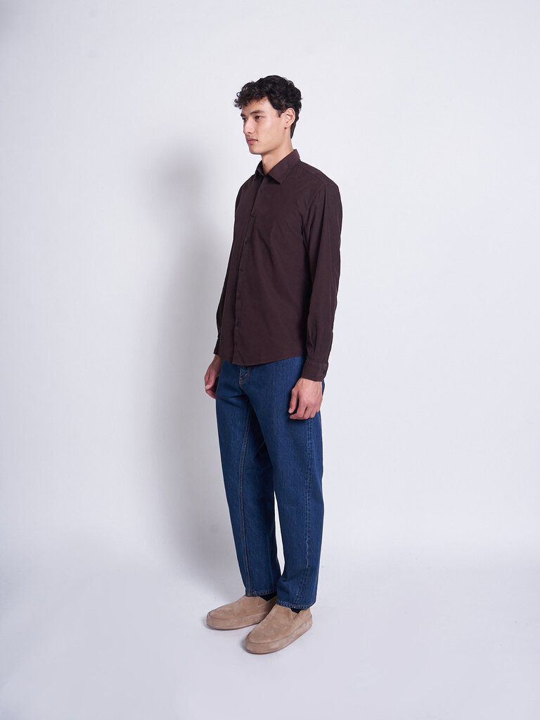 Sunspel Truffle Fine Cord Shirt