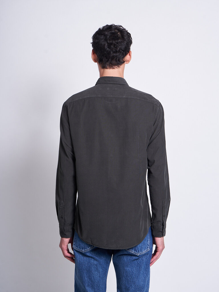 Sunspel Dark Green Fine Cord Shirt