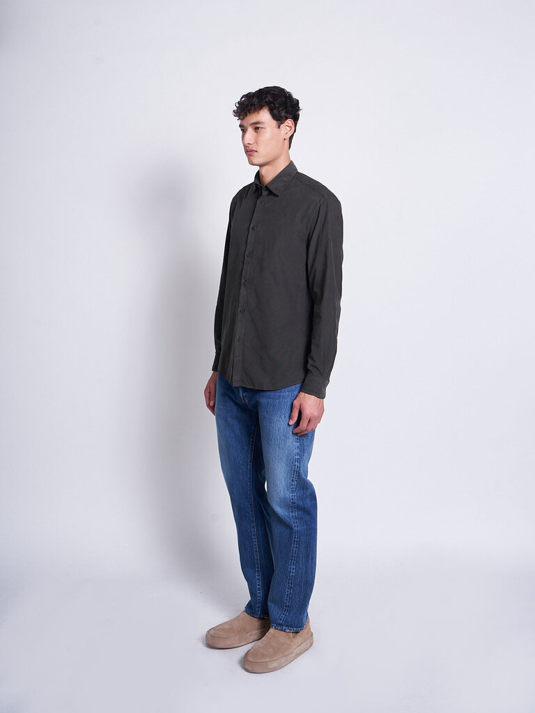 Sunspel Dark Green Fine Cord Shirt