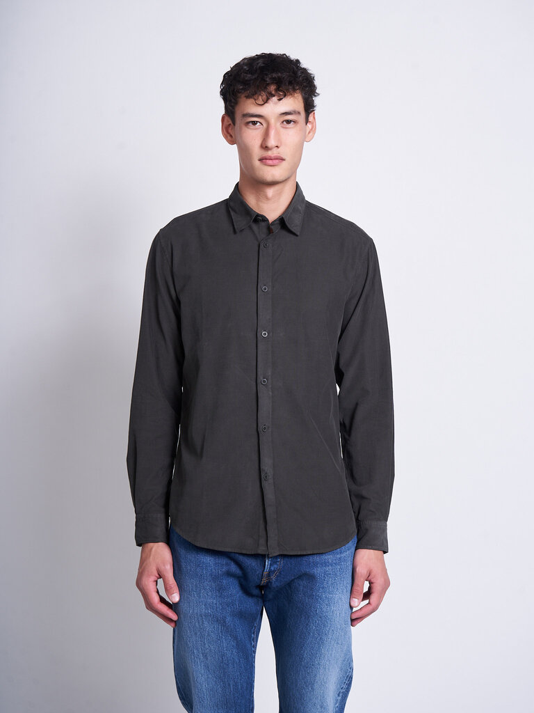 Sunspel Dark Green Fine Cord Shirt